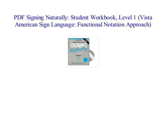 Free printable sign language book